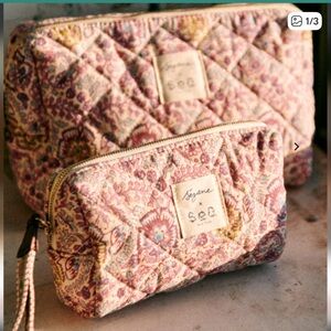 ISO Sézane x SEA NY EMILA Quilted Floral Toiletry Bag